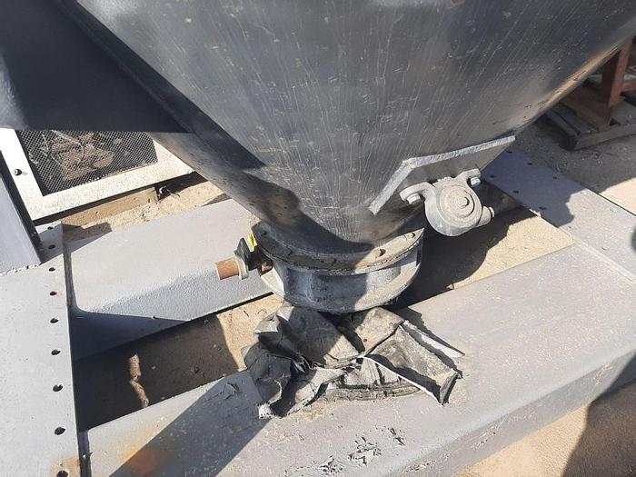 Used Bin, 45 CF, C/st, 53" x 55", Cone Bottom, Portable #S744335