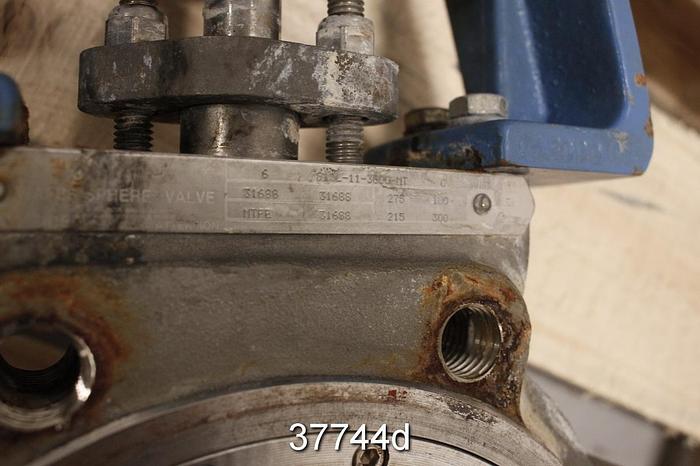 Used Neles Jamesbury 6" Air Operated Butterfly Valve, 815L-11-3600-MT #37744