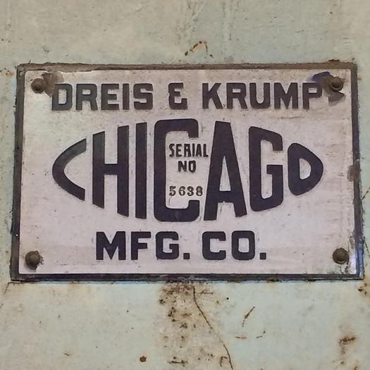 Used Chicago Dreis & Krump 75Ton x 10ft Mechanical Press Brake