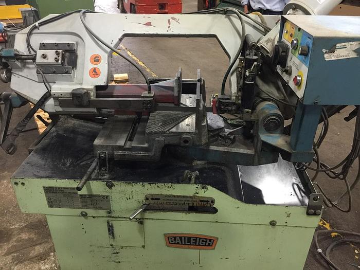 Used 10-1/2" X 10-1/2", BAILEIGH, HORIZONTAL DUAL MITER BANDSAW