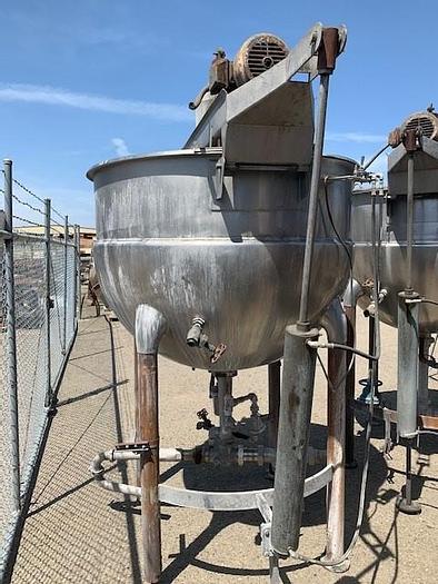 Used Hamilton 300 Gallon Stainless-Steel Jacketed Double Motion Mix Kettle