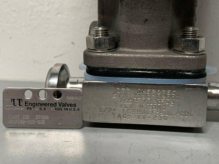 Used ITT Sherotec 3-way Stainless Steel Valve w/ 1" Sanitary Fit & Position Monitor