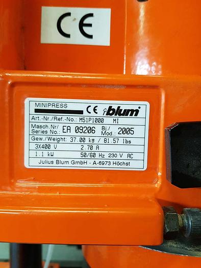 Used 2005 BLUM Minipress M 51P1000