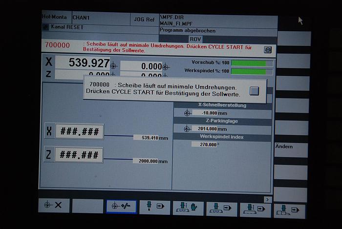 Gebraucht CNC Aussenrundschleifmaschine TOS HOLMONTA UB63/850/4000