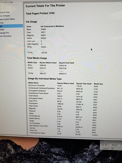 Used 2013 HP Scitex FB700 - Parts machine