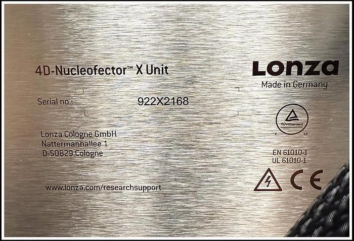 Used Lonza Nucleofector 4D Electroporator w WARRANTY