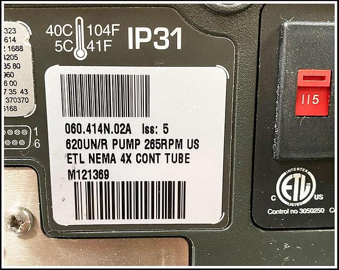 Used Watson Marlow Peristaltic Pump 620 U 620U w WARRANTY