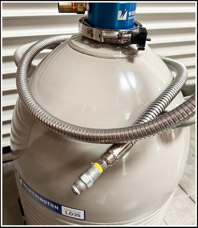Used Liquid Nitrogen Dewar with Withdrawal System Worthington LD35 w WARRANTY