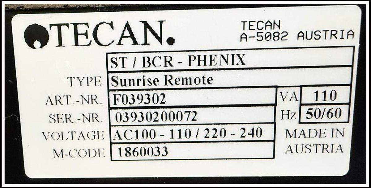 Used Tecan Sunrise Microplate Reader COMPLETE w WARRANTY