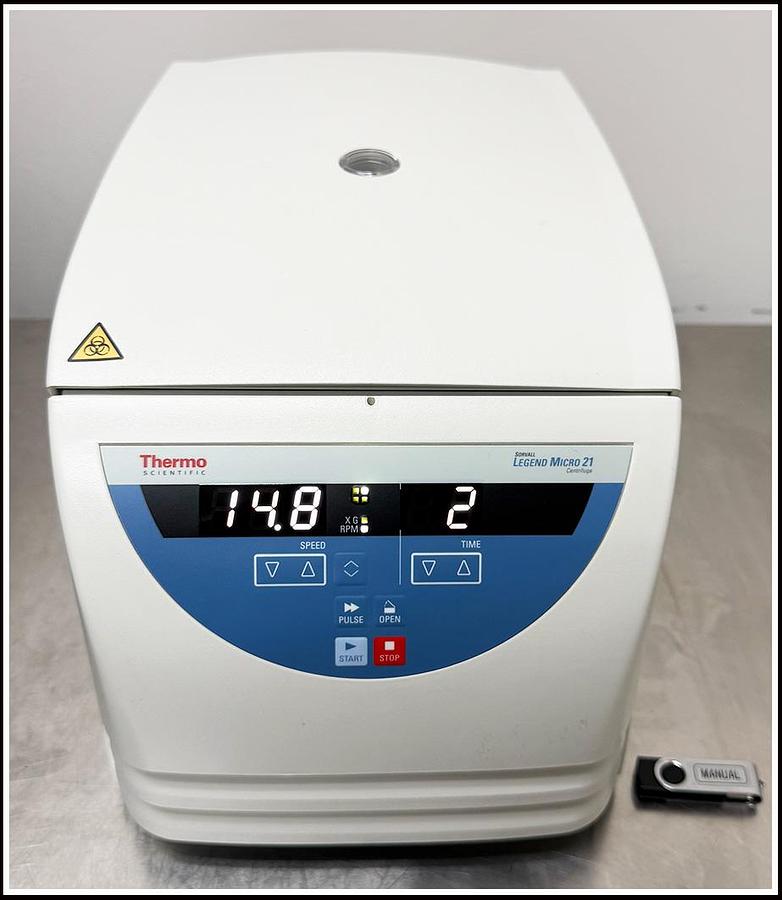 Used Thermo Sorvall Legend Micro 21 Microcentrifuge Centrifuge w WARRANTY