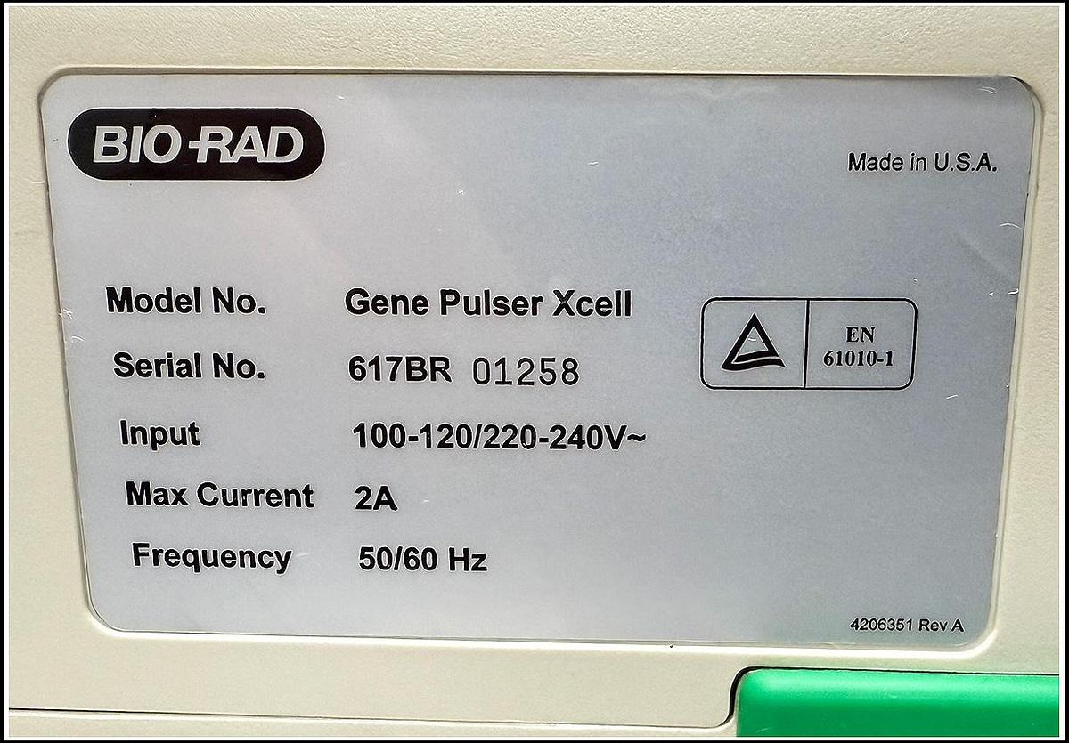 Used Bio-Rad Gene Pulser Xcell Eukaryotic System #1652661 w WARRANTY