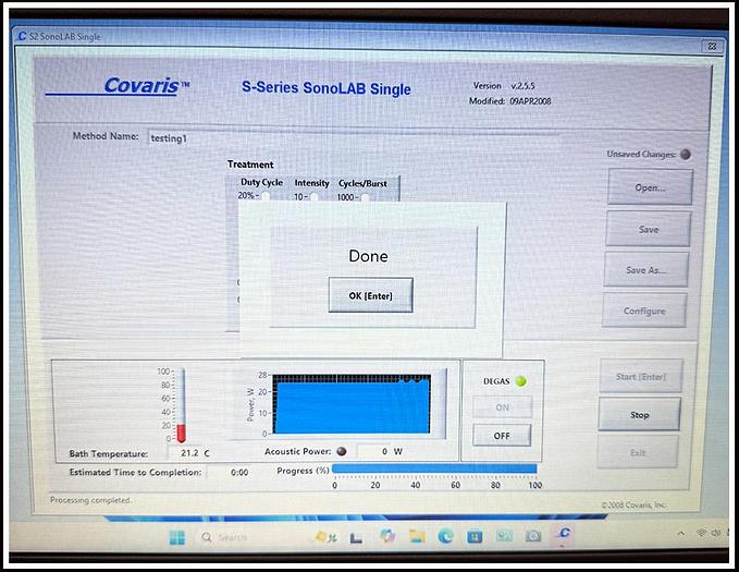 Used Covaris S2 Focused-Ultrasonicator Cell Disruptor Lysis w WARRANTY