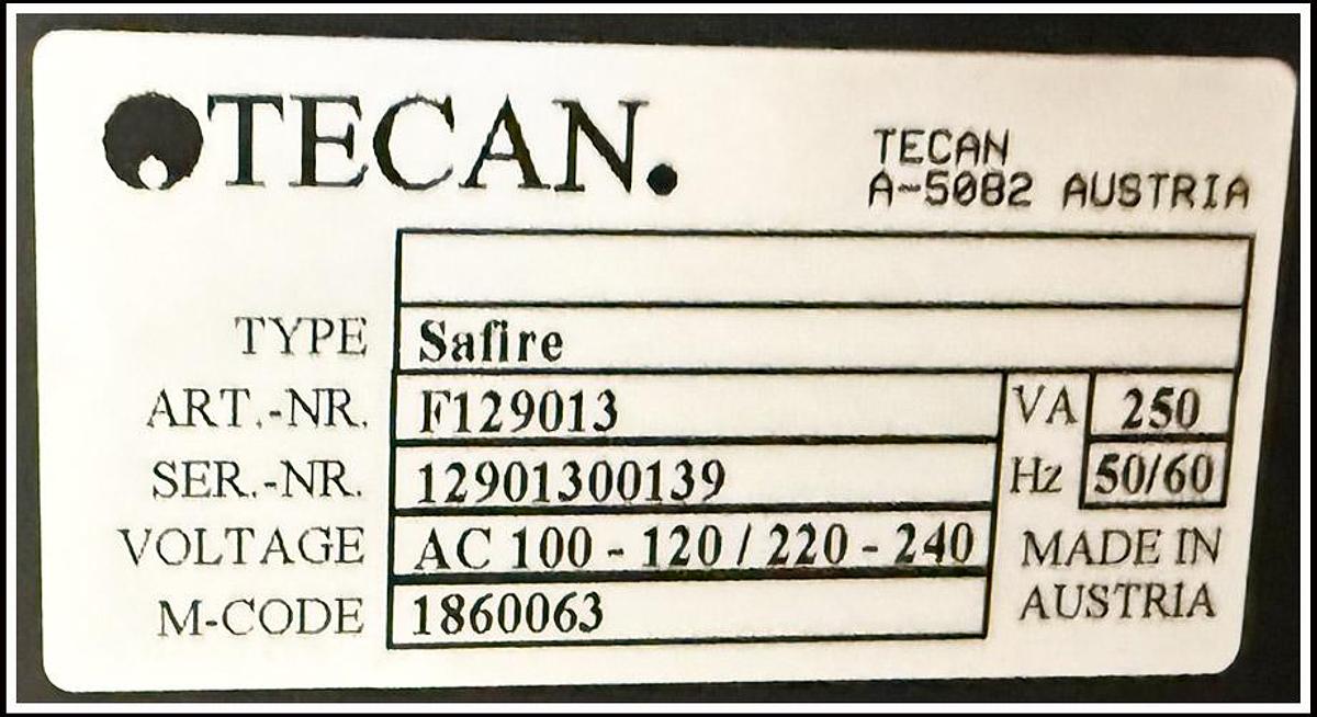 Used Tecan Safire Microplate Reader MultiMode FI & Ab w WARRANTY