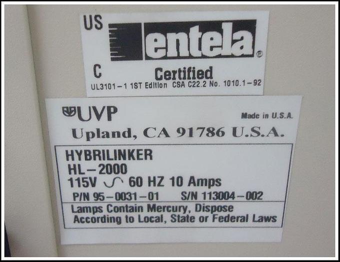 Used UVP HL-2000 Hybridization Oven and Crosslinker w WARRANTY