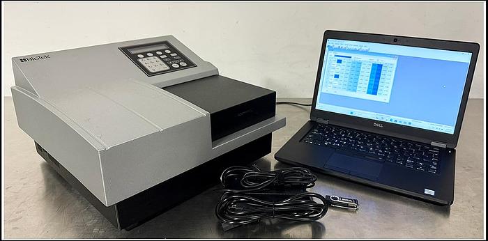 Used Bio-Tek Elx808 Microplate Reader Spectrophotometer COMPLETE w WARRANTY