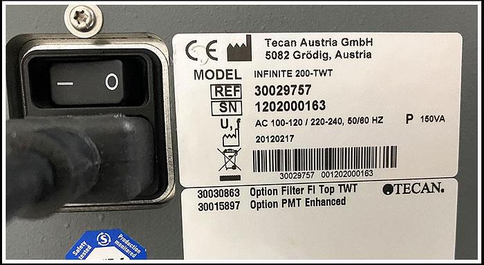 Used Tecan Infinite F200 Reader Fluorescence Reader w WARRANTY