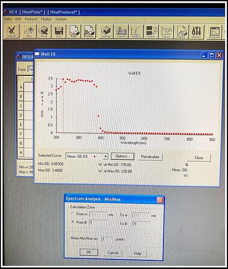 Used Bio-Tek uQuant Microplate Reader Spectrophotometer 200-999nm Complete w WARRANTY