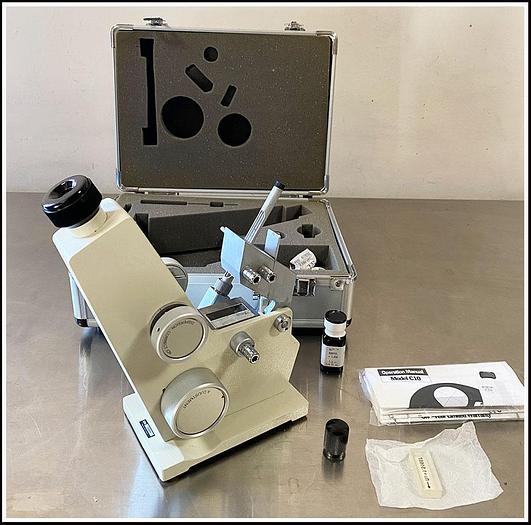 Used VEEGEE Scientific Abbe C10 Refractometer w Case & WARRANTY
