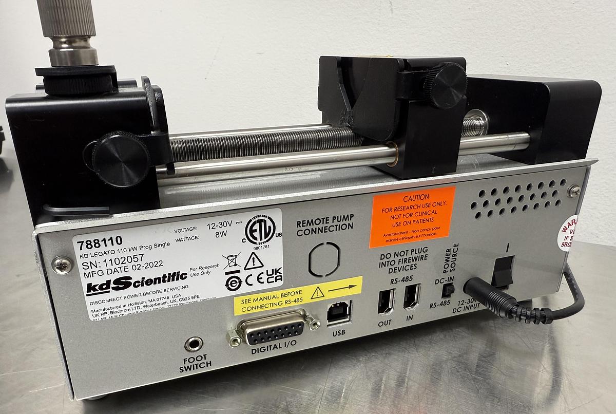 Used KDS Syringe Pump Legato 110 Infusion & Withdrawal w WARRANTY