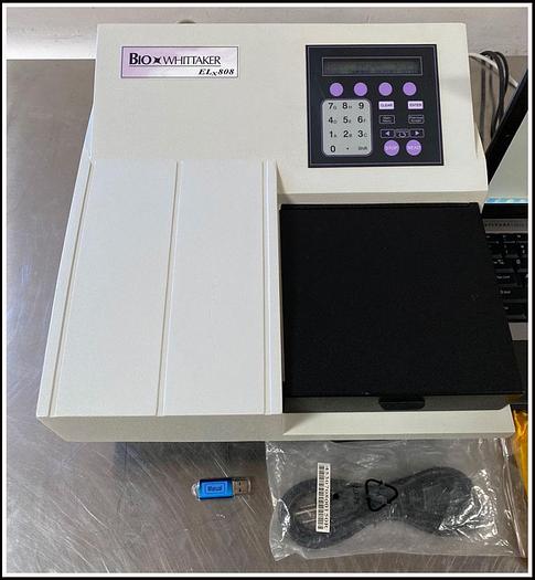 Used Bio-Tek ELx808 IU Microplate Reader w Incubator COMPLETE W WARRANTY