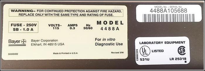 Used Bayer HemaTek Hema-Tek 2000 ( 4488B ) Slide Stainer w WARRANTY