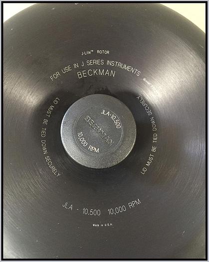 Used Beckman Rotor JLA 10.500 COMPLETE W Canisters Lid WARRANTY