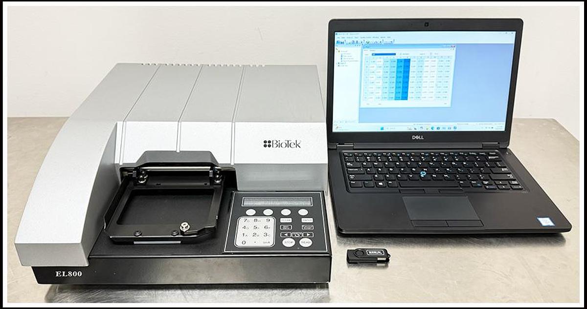 Used Bio-Tek Elx800 Microplate Reader COMPLETE w WARRANTY