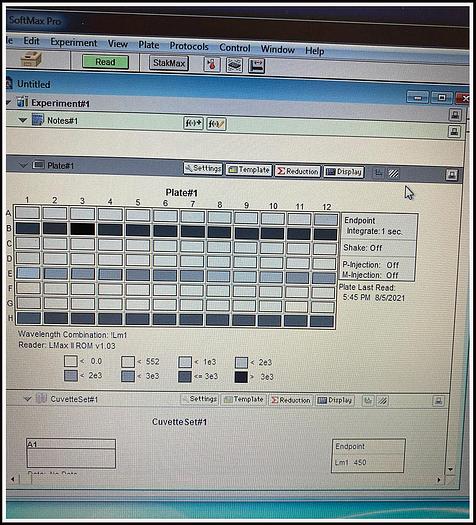 Used Molecular Devices LMax II Luminometer Luminescence Microplate Reader w WARRANTY