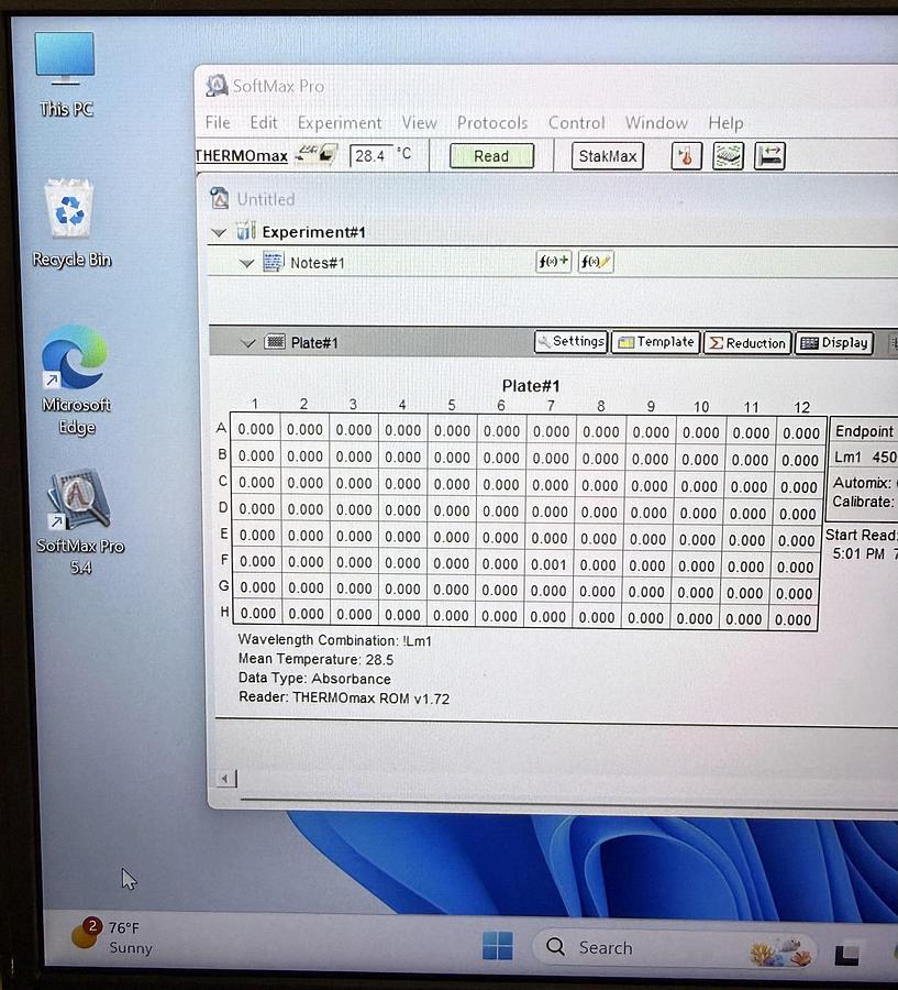 Used Molecular Devices ThermoMax Microplate Reader COMPLETE w WARRANTY