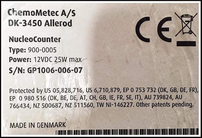 Used NucleoCounter NC-100 Viability Mammalian Cell Counter w WARRANTY