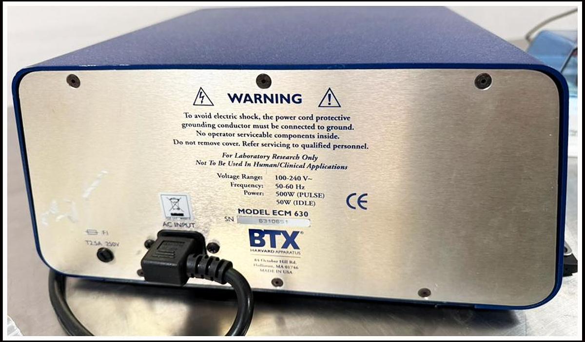 Used BTX Cell Porator Electroporation ECM 630 System w WARRANTY