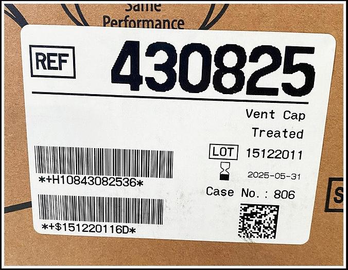 * New Corning Culture Flask 430825 Vent Cap Treated w WARRANTY