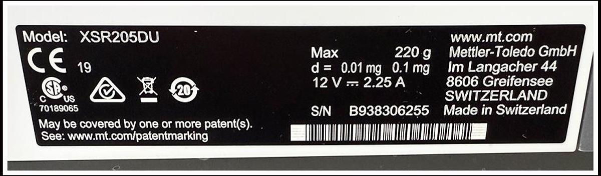 Used Mettler Toledo XSR 220x0.01mg Analytical Balance w WARRANTY