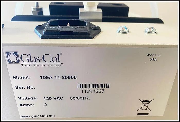 Used Microplate Evaporator ZipVap 96 Glas-Col # 109A 11-80965 w WARRANTY