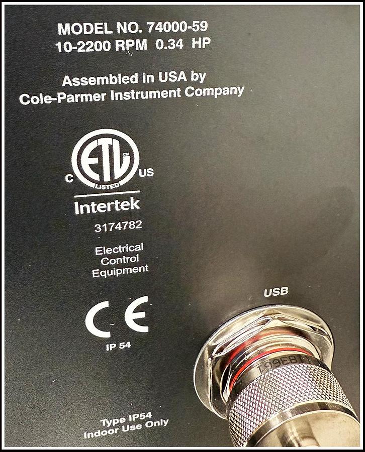 Used Masterflex I/P Digital Variable Speed Pump 74000-59 w WARRANTY