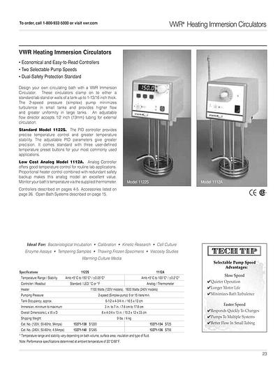 Used VWR Immersion Heating Circulator Water Bath W WARRANTY