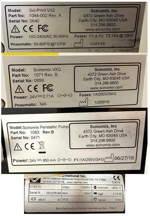 Used Scinomix Sci-Print VX2 Tube Labeling & Handling System w WARRANTY