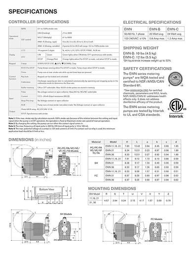 Used * Iwaki EWN-B11 Electromagnetic Metering Pump w WARRANTY