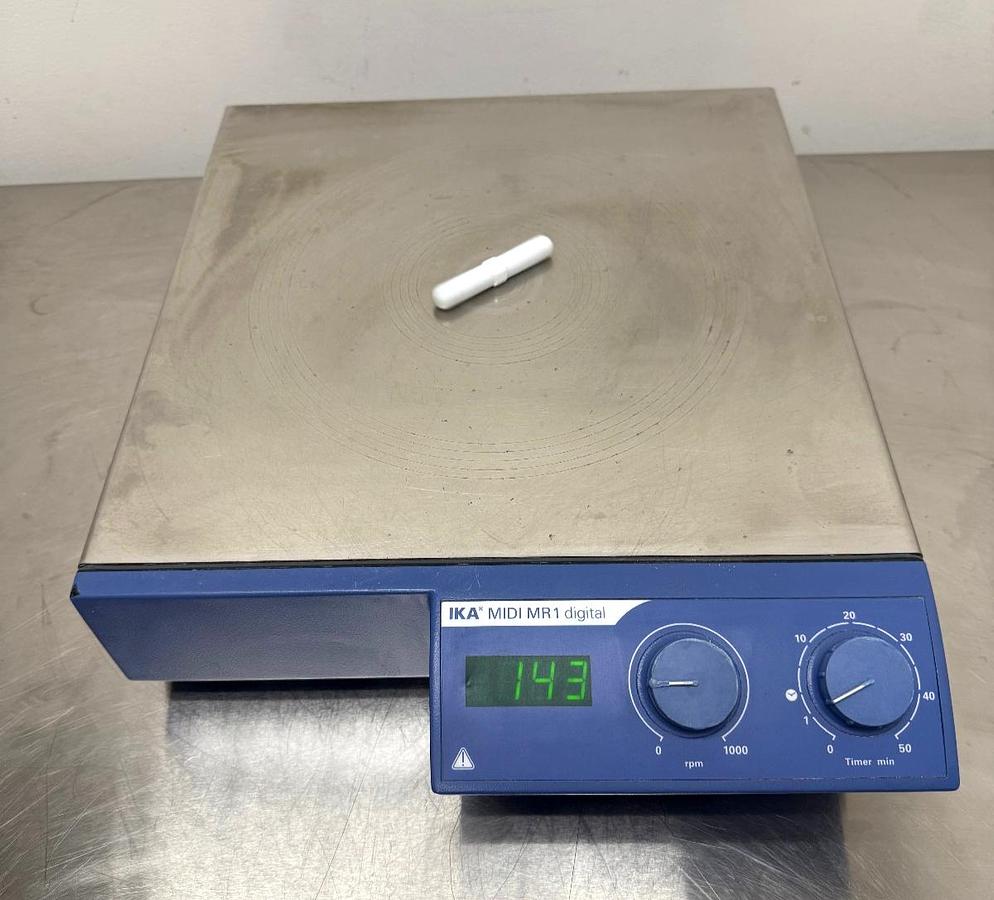 Used IKA MIDI MR 1 DIGITAL S1 Magnetic Stirrer, 1-Station 0-1000rpm w WARRANTY