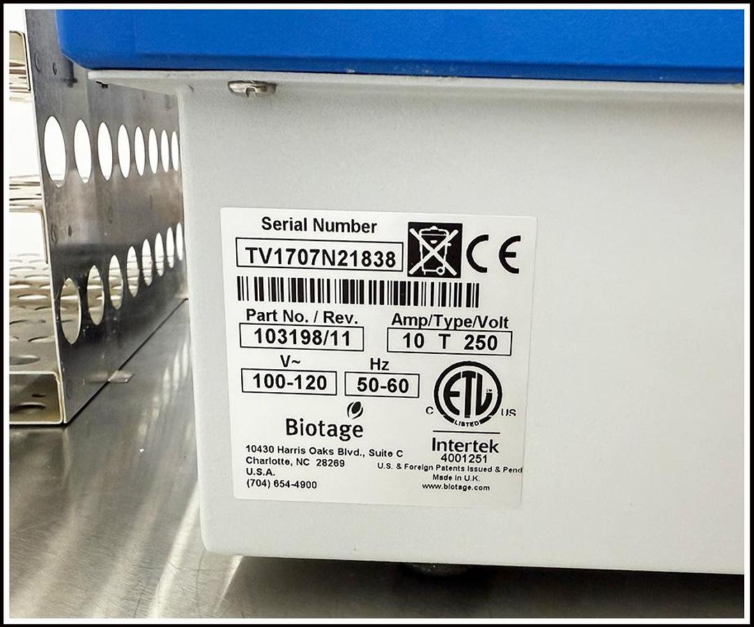 Used Biotage TurboVap LV Evaporator 16x120mm Tubes w WARRANTY