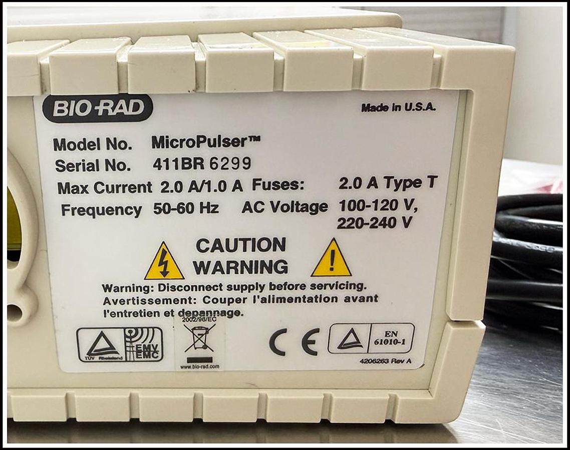 Used Bio-Rad Micropulser Electroporation Bacterial Pulser w WARRANTY