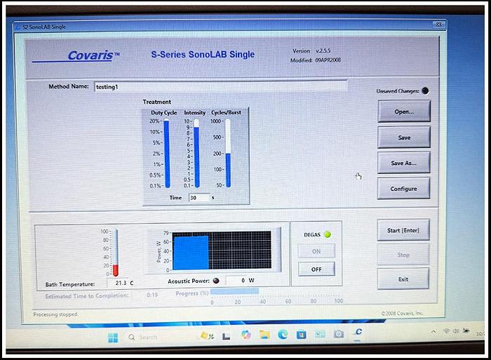Used Covaris S2 Focused-Ultrasonicator Cell Disruptor Lysis w WARRANTY