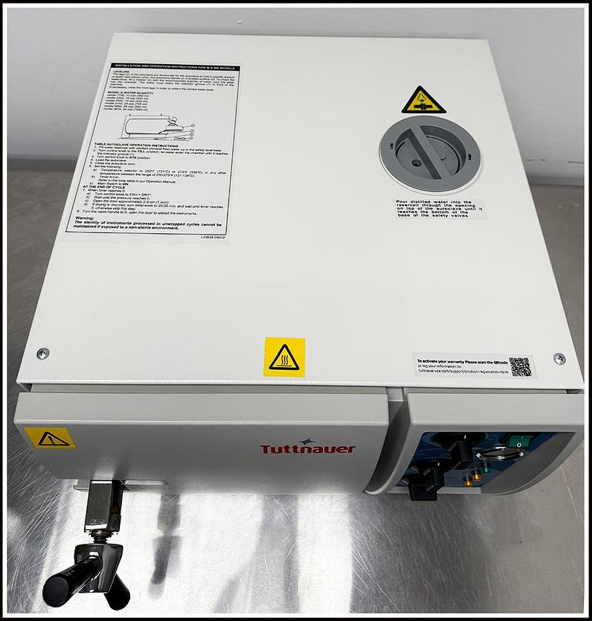 Used Tuttnauer ValueKlave Tabletop Autoclave w WARRANTY