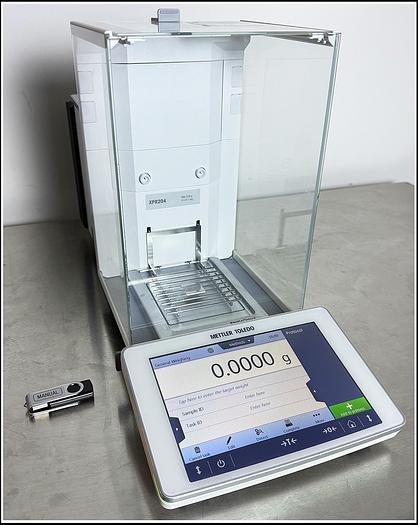 Used Mettler Toledo XPR204 220g x 0.1 mg Analytical Balance w WARRANTY