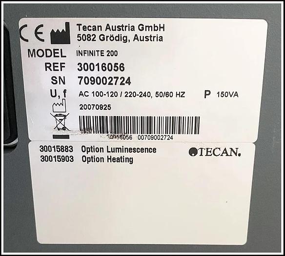 Used Tecan Infinite M200 Luminescence Reader w WARRANTY