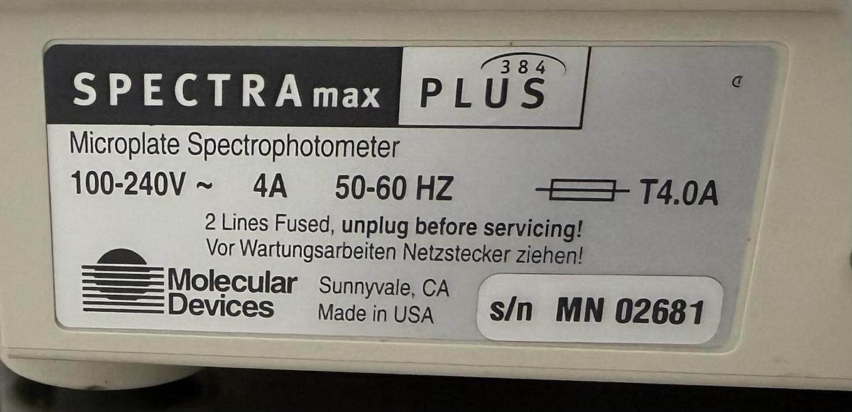 Used Molecular Devices SpectraMax Plus 384 COMPLETE w WARRANTY
