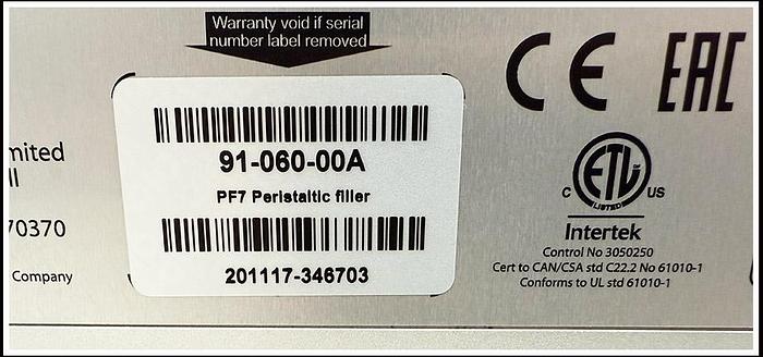 Used Watson MarloW Flexicon PF7 Filling Dispensing Machine Pump w WARRANTY