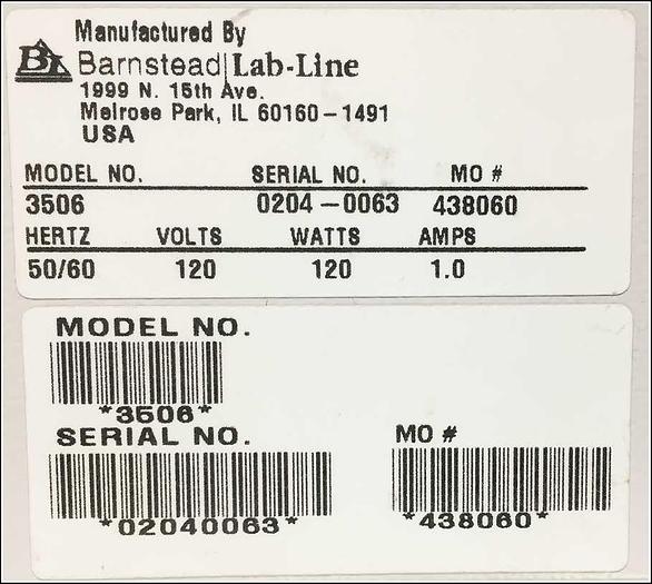 Used Lab-Line 3506 Reciprocal Linear Shaker WARRANTY