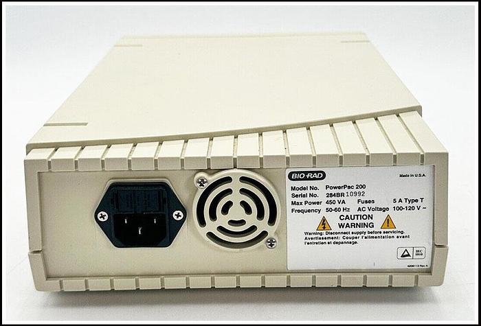 Used * Bio-Rad Electrophoresis Power Supply PowerPac 200 w WARRANTY