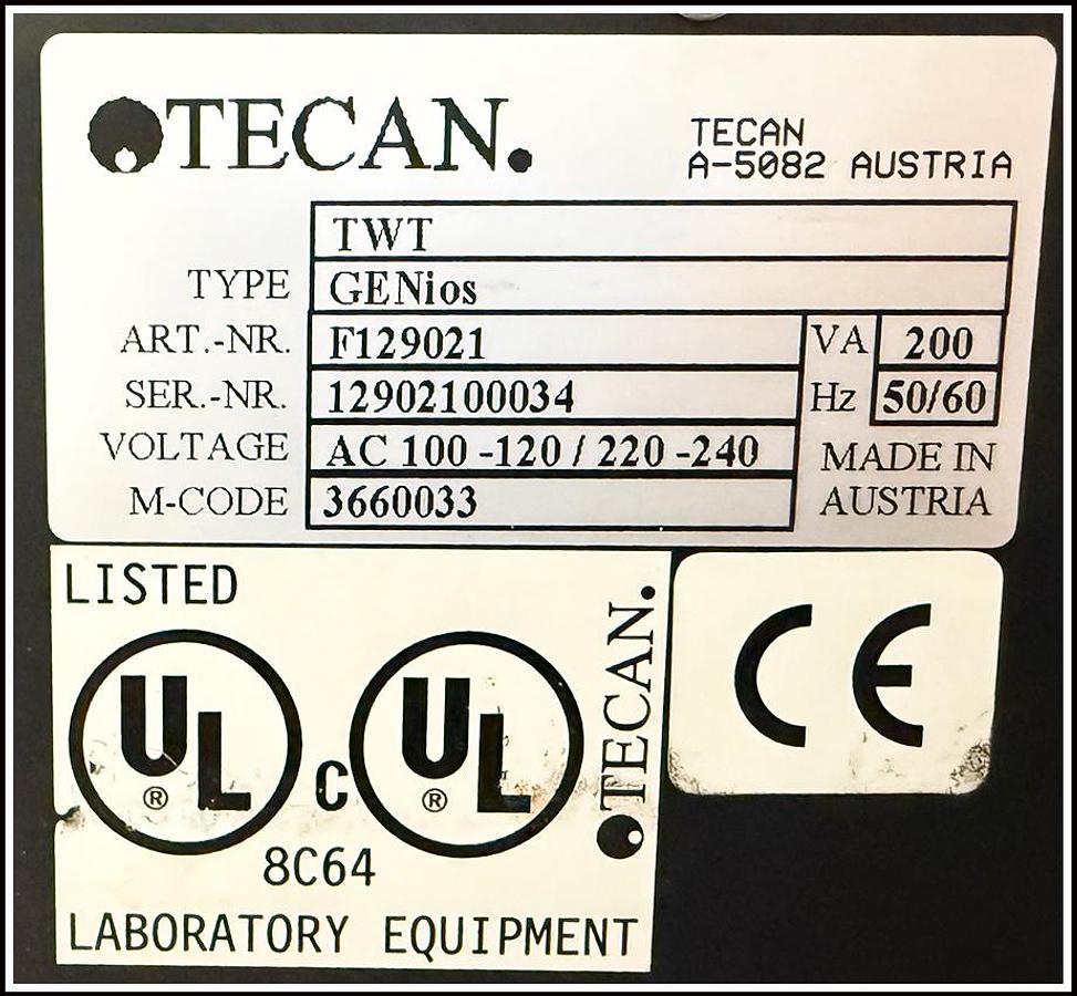Used Tecan Genios Multimode Microplate Reader Ab & FI & Lum w WARRANTY